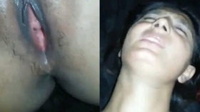 A stunning young woman with a smooth pussy enjoys intense sex