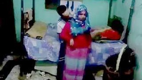 A charming South Asian girl engages in oral and sexual intercourse with her boyfriend while wearing a hijab