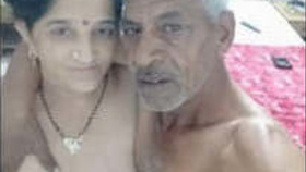 Indian grandfather and teenage girl engage in intimate activities