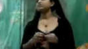 A young woman from Tripura proudly displays her large breasts on VK