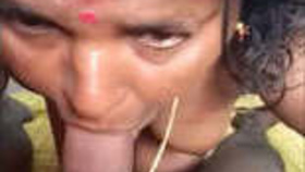 Sultry middle-aged Indian wife performs oral sex