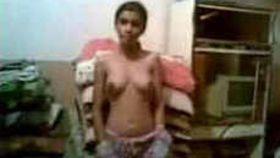 A newly married Indian Muslim woman with large breasts