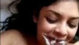 Indian woman receives a large ejaculation in her intimate area
