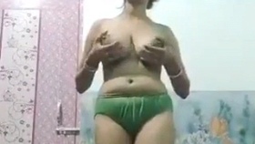 Indian wife unsatisfied in bathroom sex with husband