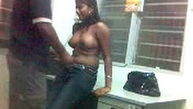 An Indian woman from Indiana is passionately making love with her boyfriend in the first room they find