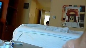 Caught jerking by hotel maid flash