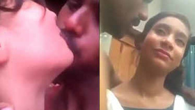 Friends explore their feelings through a passionate kiss