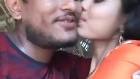 Passionate kissing with an Indian lover