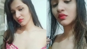 Cute Indian girl reveals her milky curves