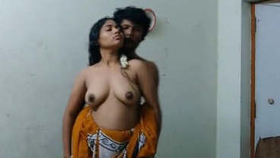 Indian couple engages in standing sex