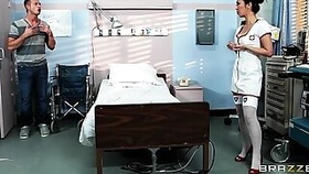Sexy Japanese nurse Marcia Hase helps rehabilitate her patient