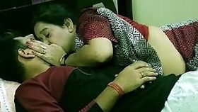 Indian stepmother teaches her stepson to have sex with her girlfriend with clear dirty sound