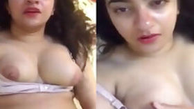 Indian beauty plays with nice XXX boobs rubs cunny while dreaming about chudai