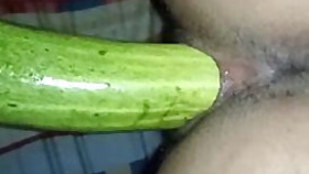Desi indian girl makes sure that cucumber perfectly replaces sex toys and XXX salami