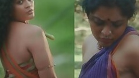 Dark-haired Hot Mahathi Bikshu No Blouse Armpits Show Romantic Song