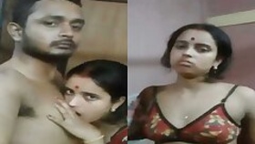 Newlyweds have sex in foreplay on camera