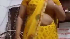 Beautiful bhabhi strips a sari and makes a video for her lover
