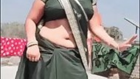 Busty Navel Queen Rakhi Deep Hot Show Navel Hot Sari