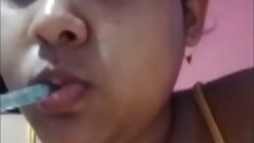 Indian Girl Shows Lover