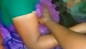 Tamil aunt pissing on her tits