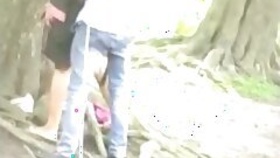 Girl in Hijabi Sucking and Fucking Outdoors