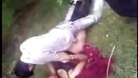 Indian couple in a forest gangbang