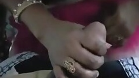 Desi's aunt gives a hot blowjob