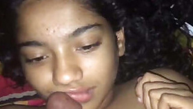Cute Desi babe worships that meaty penis on camera
