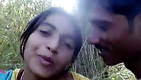 Desi's rustic couple fucks outdoors in the fields