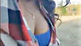 Another hottie with huge breasts mallou caresses and gives a hot blowjob