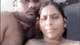Tamil couple bathes nude in river in open field