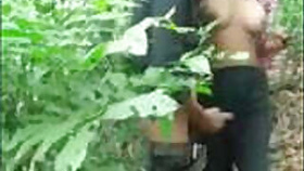 Desi Girl Sucks and Fucks Hard With Young Guy In The Jungle