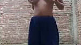 Desi girl takes brinjal